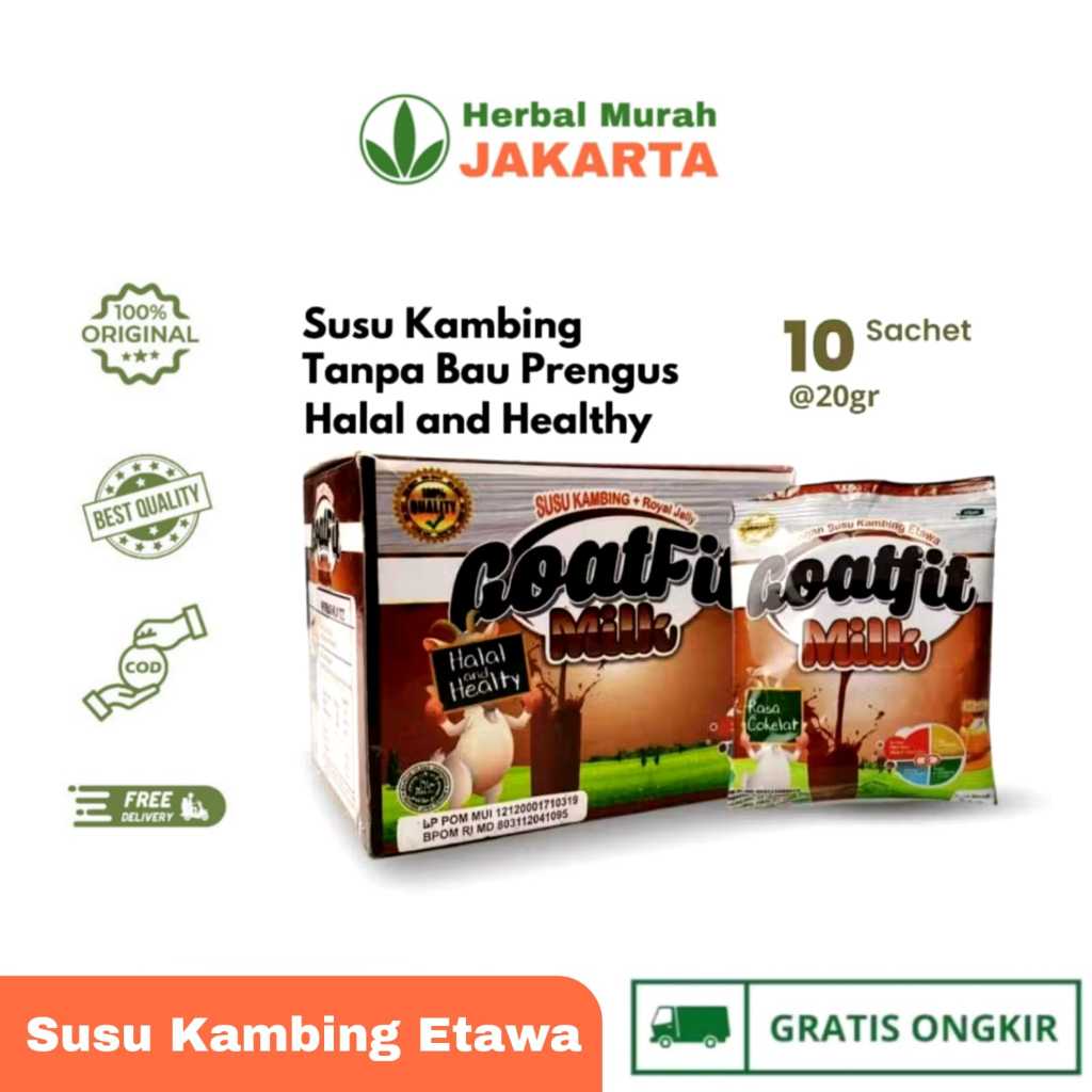 

GoatFit Milk Sachet Susu Kambing Etawa Rasa coklat 10 sachet / Goat Fit