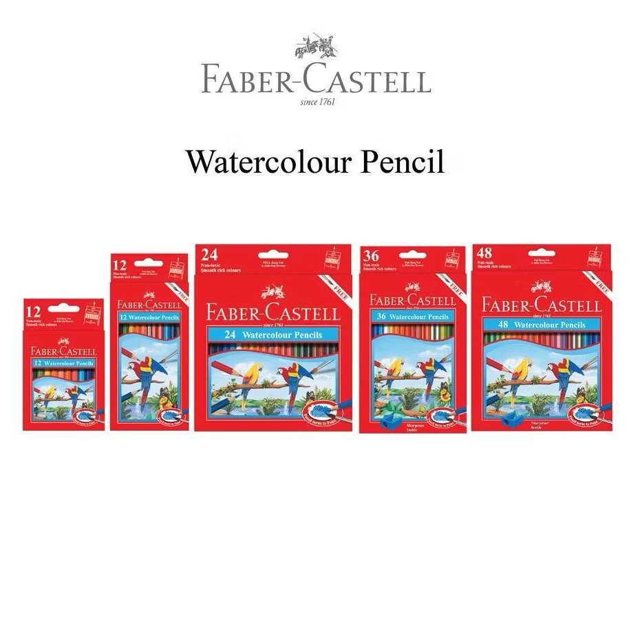 

Faber-Castell Pensil Warna Cat Air Watercolour Pencils Free Kuas