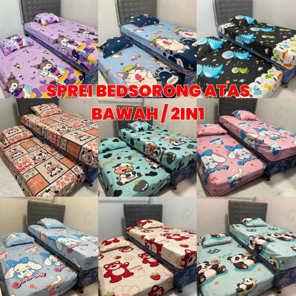 AQILA SPREI - SPREI BED SORONG ATAS BAWAH / SPREI 2IN BERKUALITAS