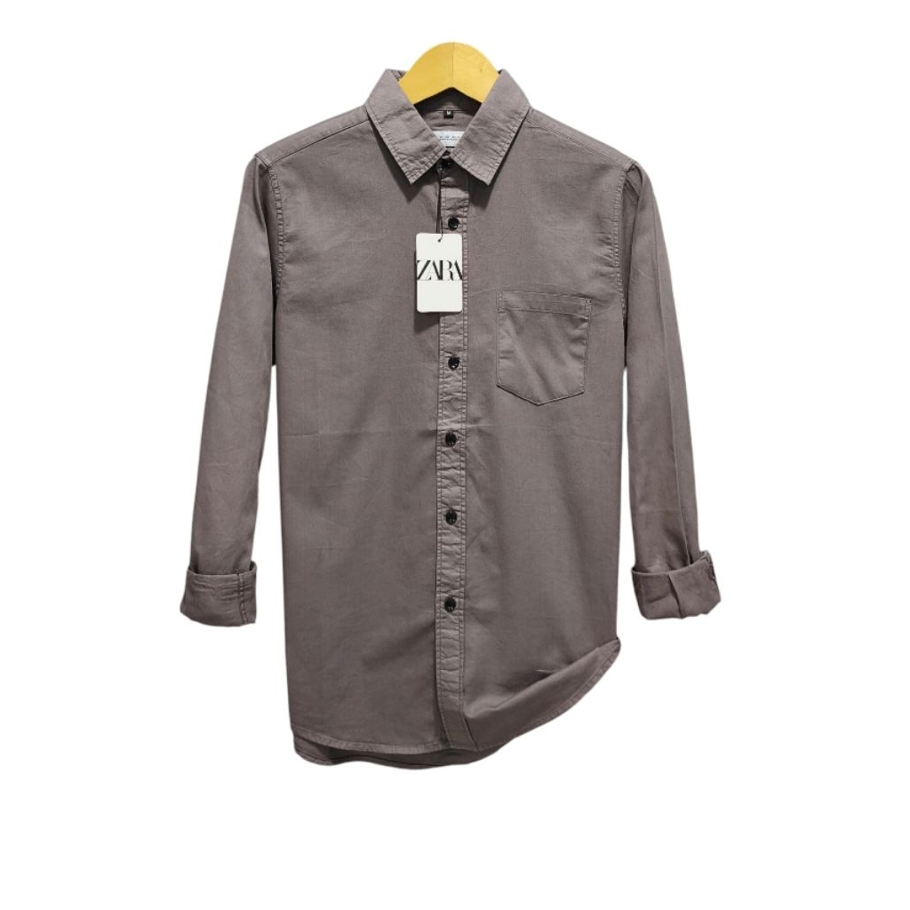 Kemeja Pria slim fit Lengan Panjang kerah Zara