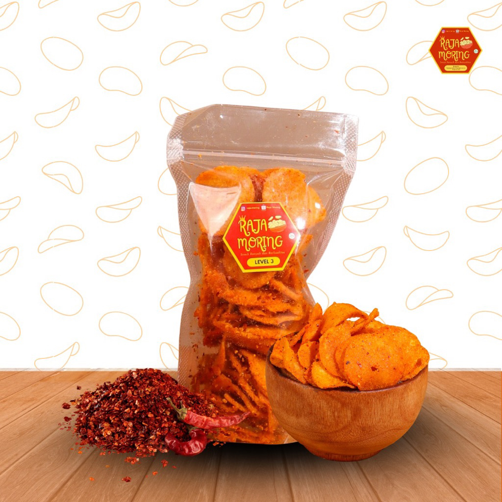 

Moring Cimol Kering& Moring Stick 50g Snack Pedas Keripik - Raja Moring