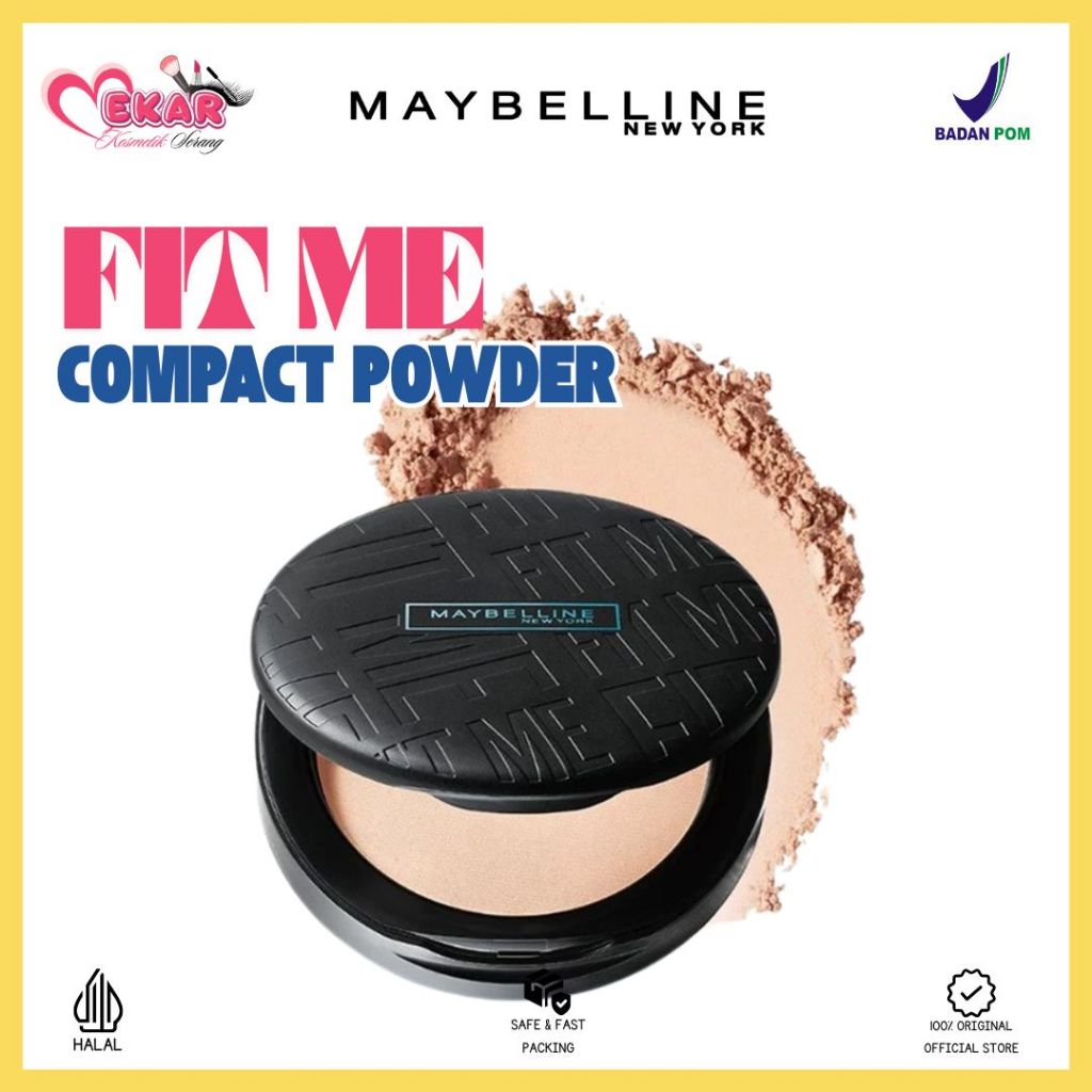 MAYBELLINE Fit Me Matte + Poreless Compact Powder SPF 28PA+++| Bedak Padat Maybelline | BPOM | 100% 