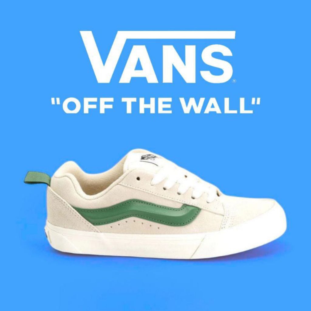 Vans Knu Skool Vintage Suede Marshmallow / Green Original 100%