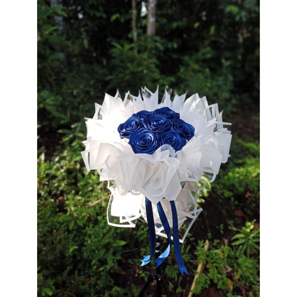 

Buket pita satin 7 kuntum, round buket, buket satin murah