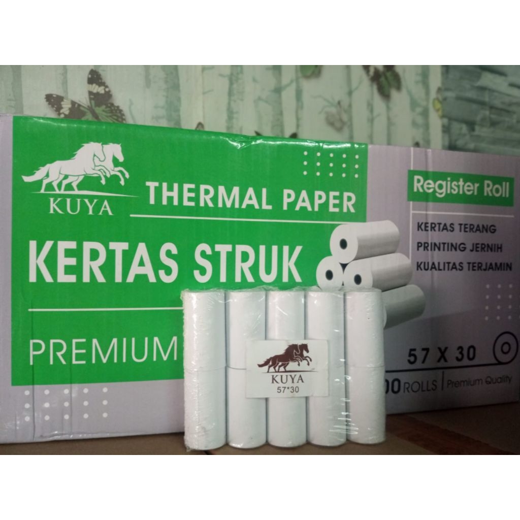 

Kertas Thermal Struk 57x30 1pack isi 10 roll