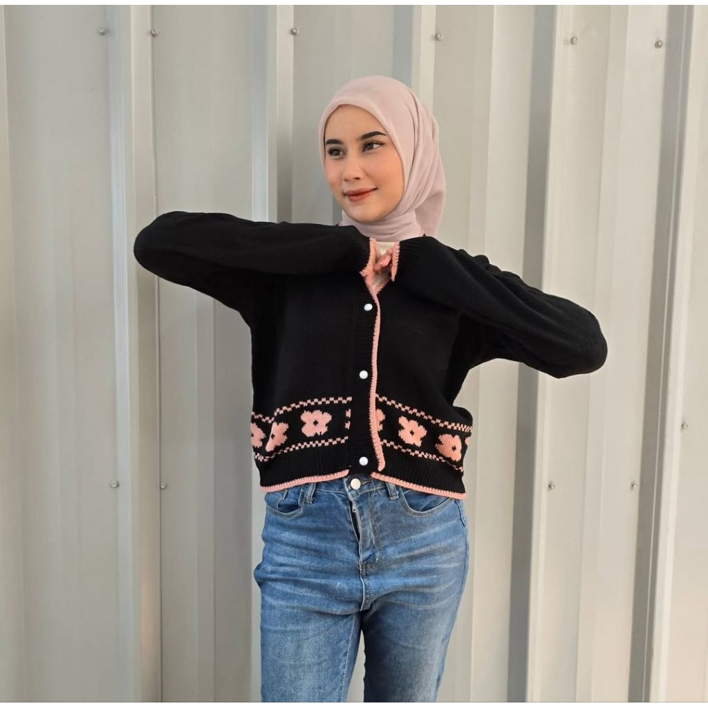 DUSTY FLOW CROOPE OUTHER | OUTER WANITA | OUTER RAJUT | CARDIGAN RAJUT WANITA
