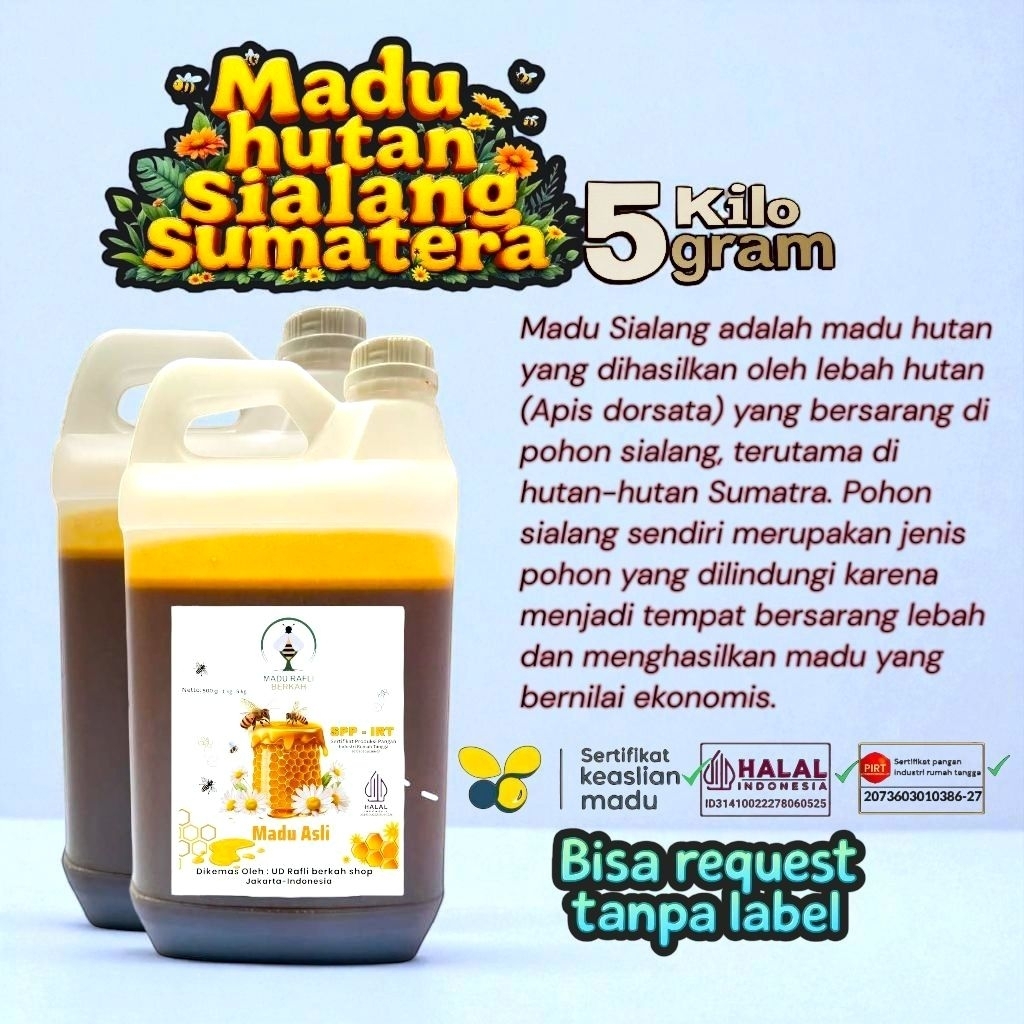 

madu hutan sialang sumatera 5kg