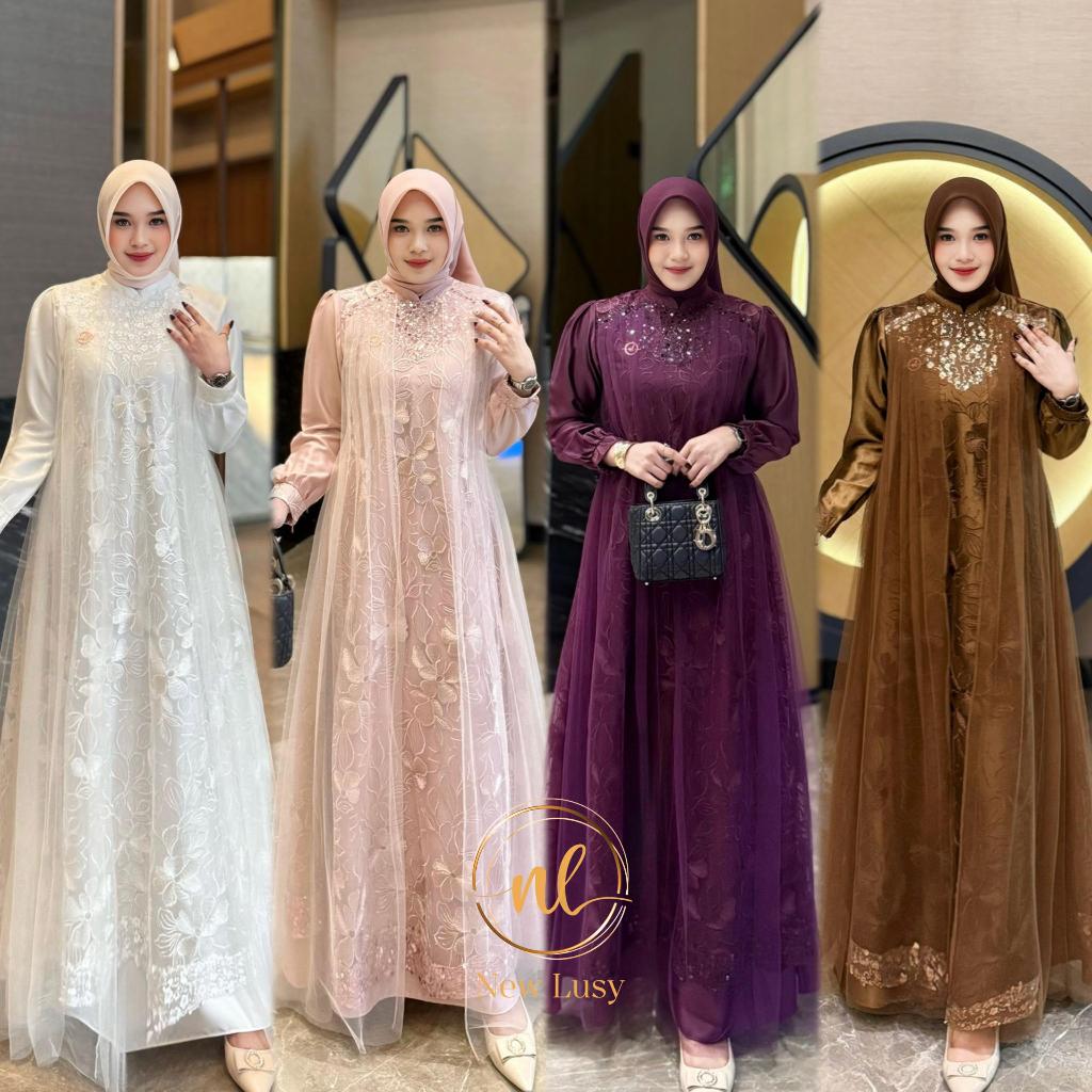 LuxuryFashion READY GAMIS DRESS WANITA VIOLA BY NEW LUSY BEST SELLER