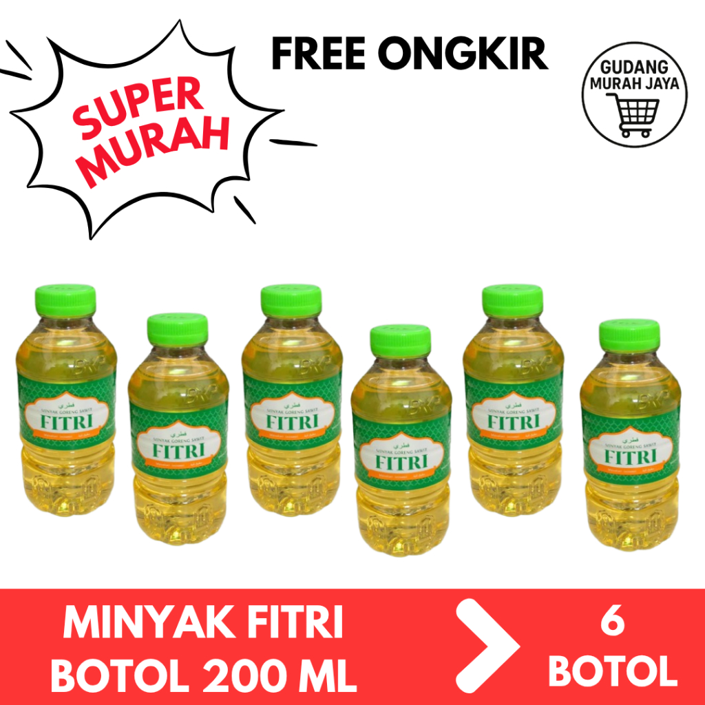 

Minyak Goreng Sawit / Minyak Goreng Fitri 200ml / 24PCS / Langsung Kirim