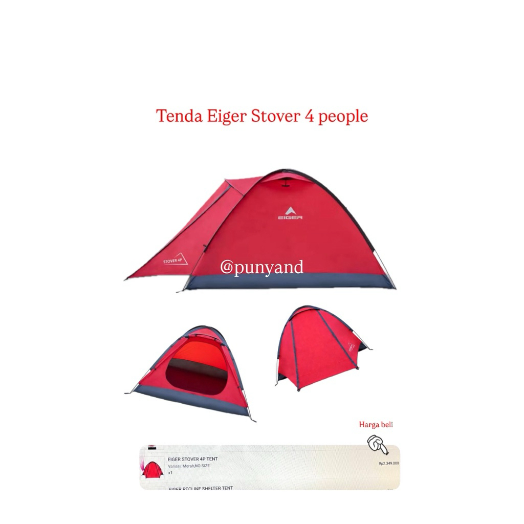 Eiger tenda kap 4 orang preloved