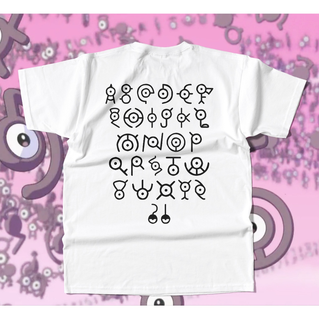Kaos Pokemon Alphabet Unown