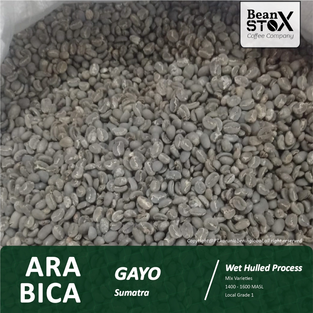 

Biji Kopi Green Bean Beanstox Arabika Sumatra Gayo Washed