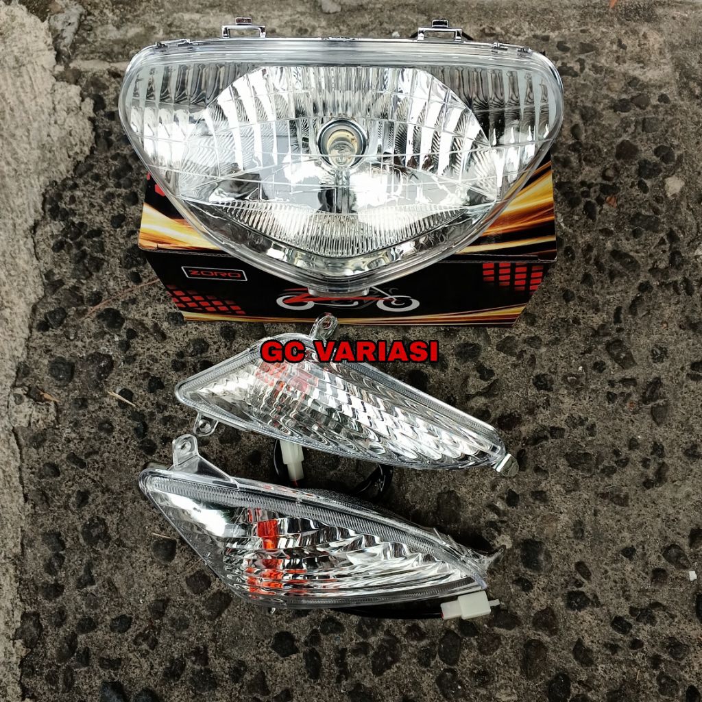 Paket Heatlamp Refektor Depan Plus Lampu Sen Depan Assy Motor Mio Sporty/Refektor Depan Mio Sporty/L