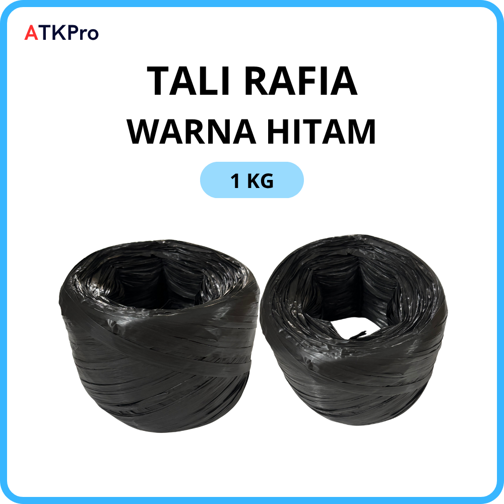 

TALI RAFIA HITAM 1 KG / RAFIA WARNA HITAM 1 KG KUAT MURAH