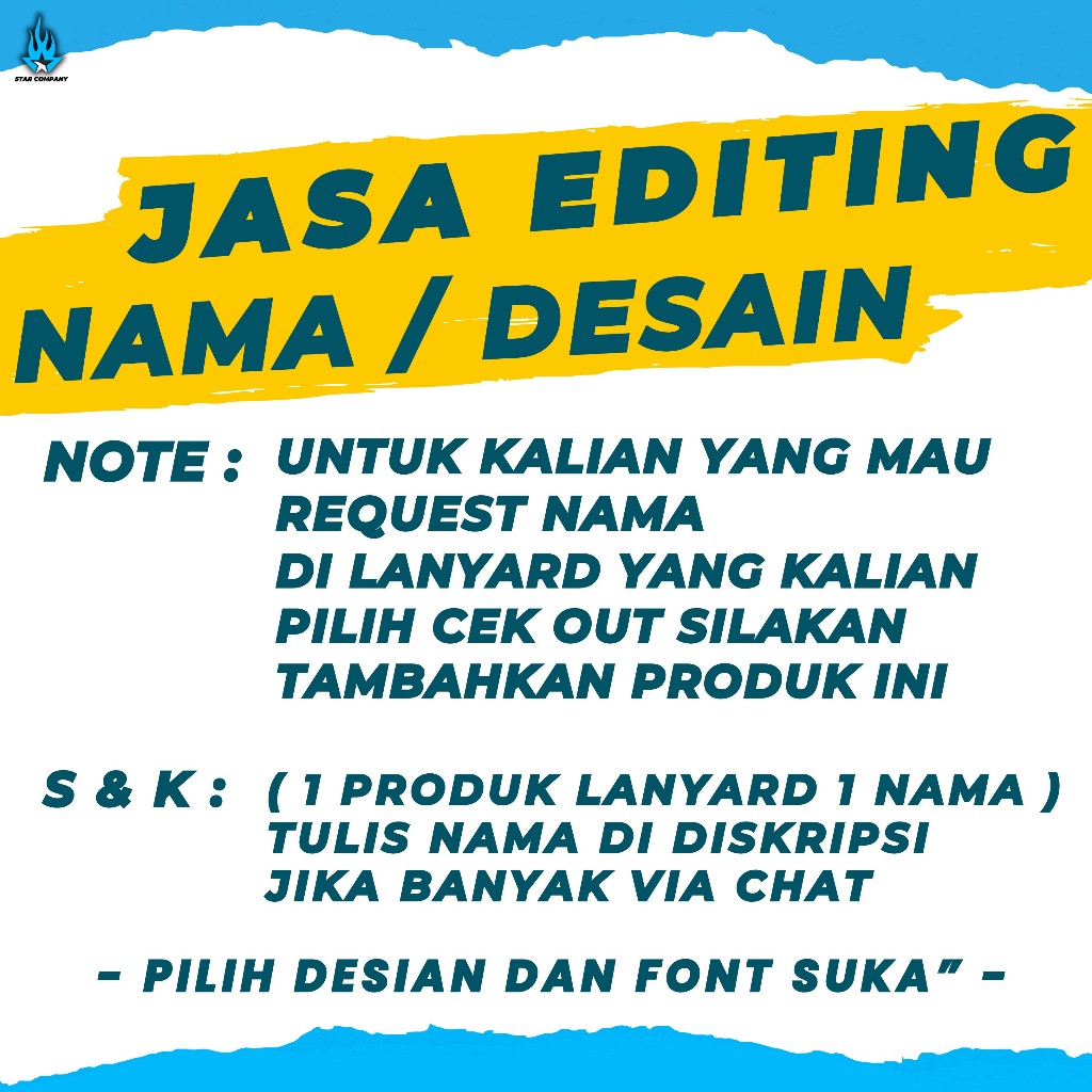 

JASA EDITING TAMBAHAN CUSTOM LANYARD GANTUNGAN KUNCI CUSTOM SUKA SUKA