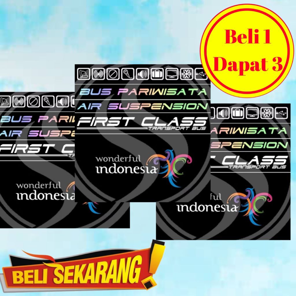 

Stiker aksesoris miniatur bus wonderful indonesia stiker basuri