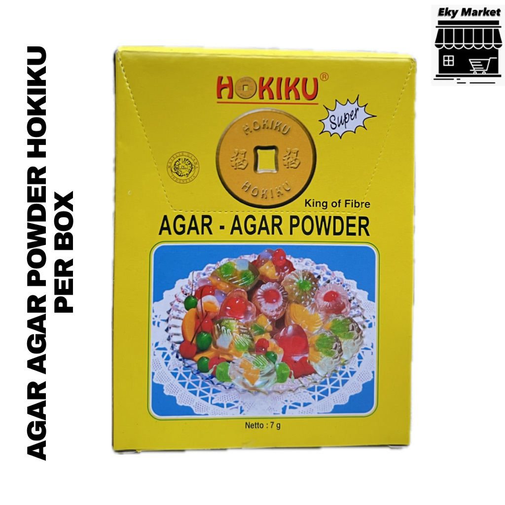 

AGAR AGAR POWDER HOKIKU MERAH PUTIH HIJAU 1 box isi 12 pcs