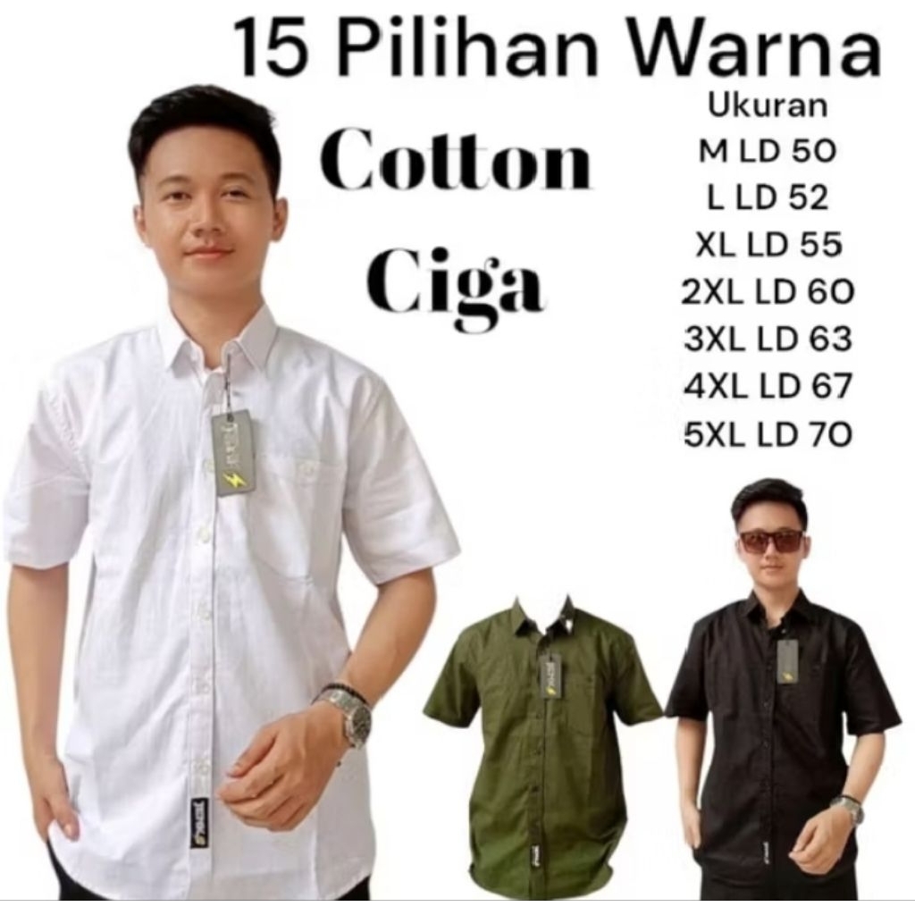 Kemeja Pendek Ciga Cotton Exculite