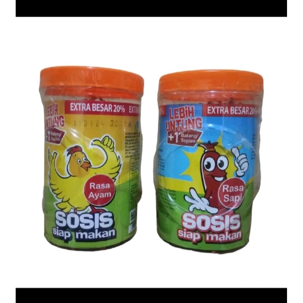 

sosis ayam/sapi isi 24 pcs(1toples) dikirim random