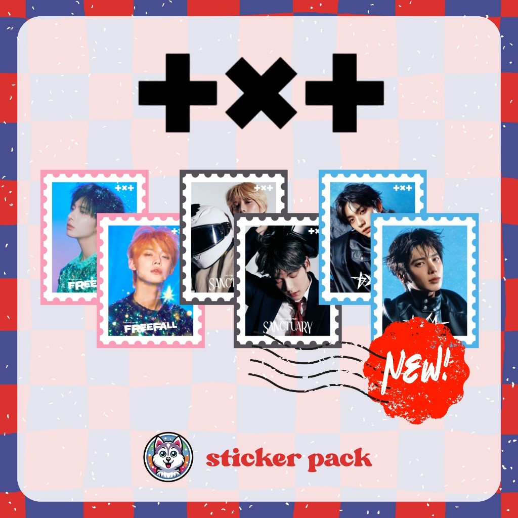 

Stiker Perangko TXT Tomorrow x Together Ppulbatu kpop mini (sticker stamp album freebies journaling korea lucu)