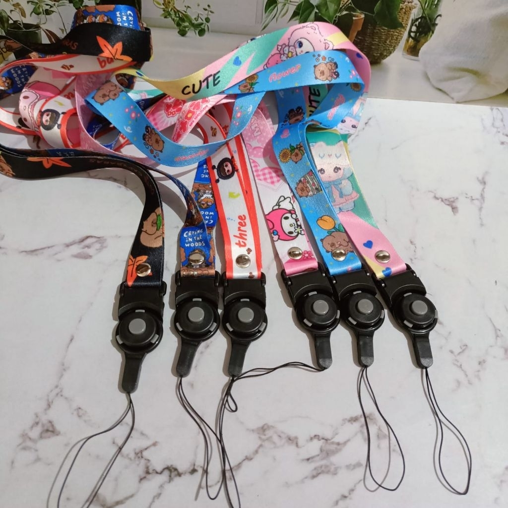 

Gantungan ID Card Isi 6 pcs Gantungan Kunci Lanyard 2cm Bermotif