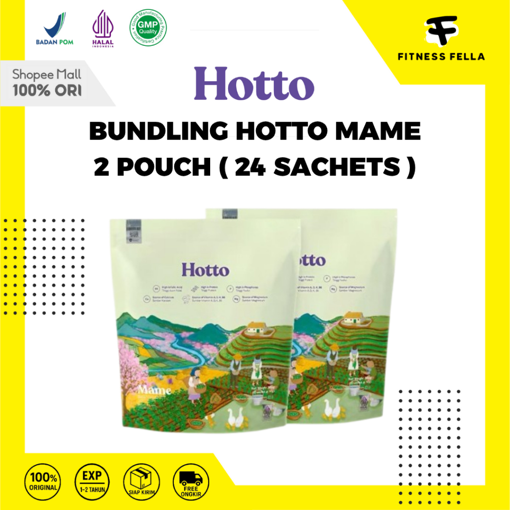 

Hotto 2 Pouch Hotto Mame (24 Sachets) - Bundling 2 Pouch Hotto Mame