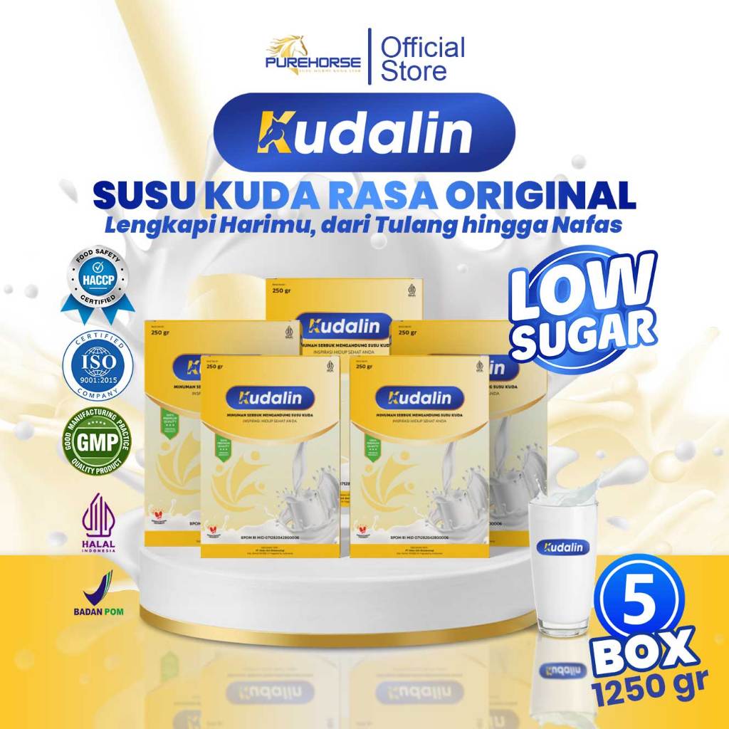 

Kudalin Susu Kuda Liar Sumbawa Asli 100% Kemasan 250gr Paket 5 Box