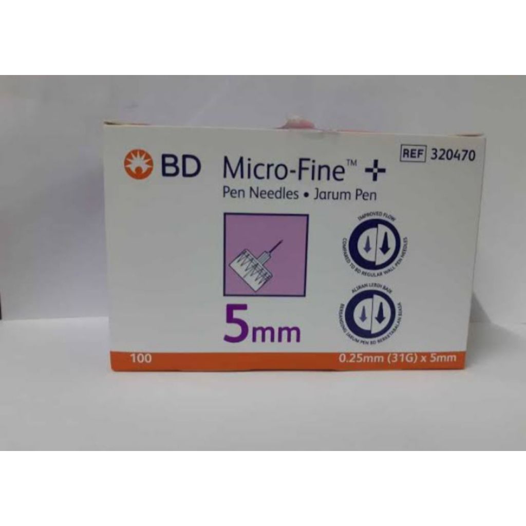 BD insulin microfine 31G ungu 0,25 X 5mm/jarum BD insuline box / ecer
