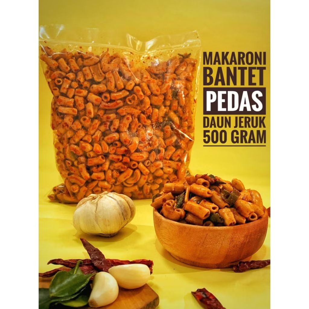 

Makaroni Bantet Pedas Daun Jeruk 500gr | Camilan Pedas Renyah Kekinian