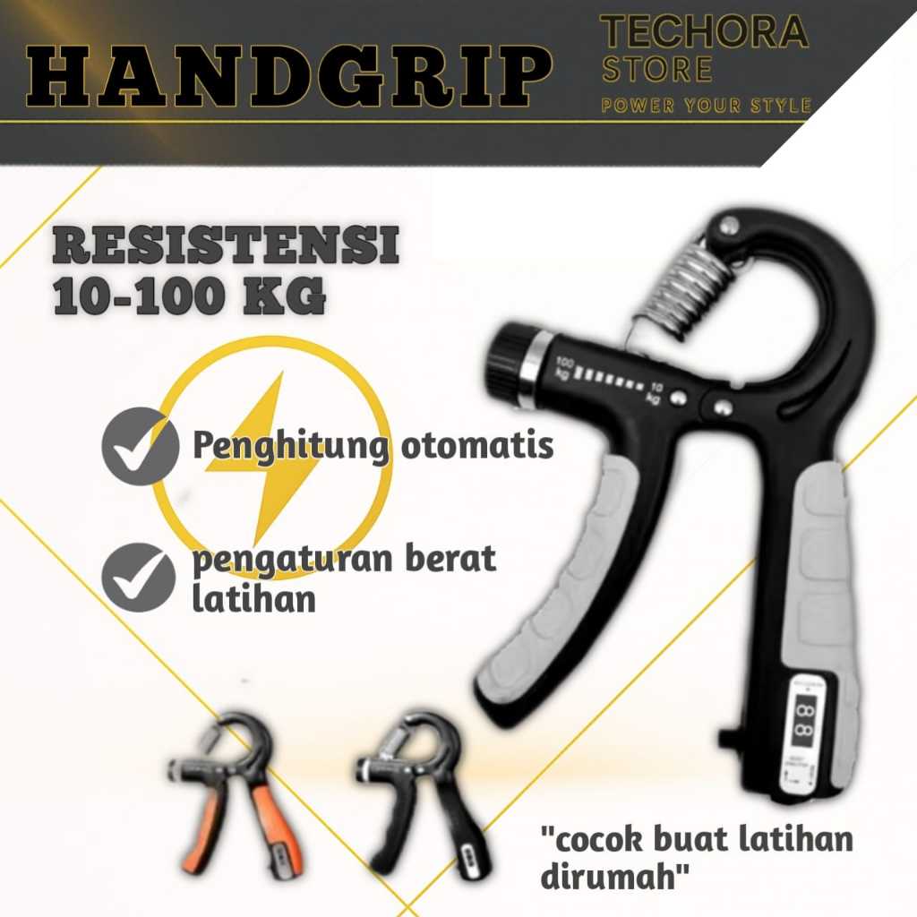Hand Grip Adjustable 10–100KG Grip Strengthener with Auto Counter