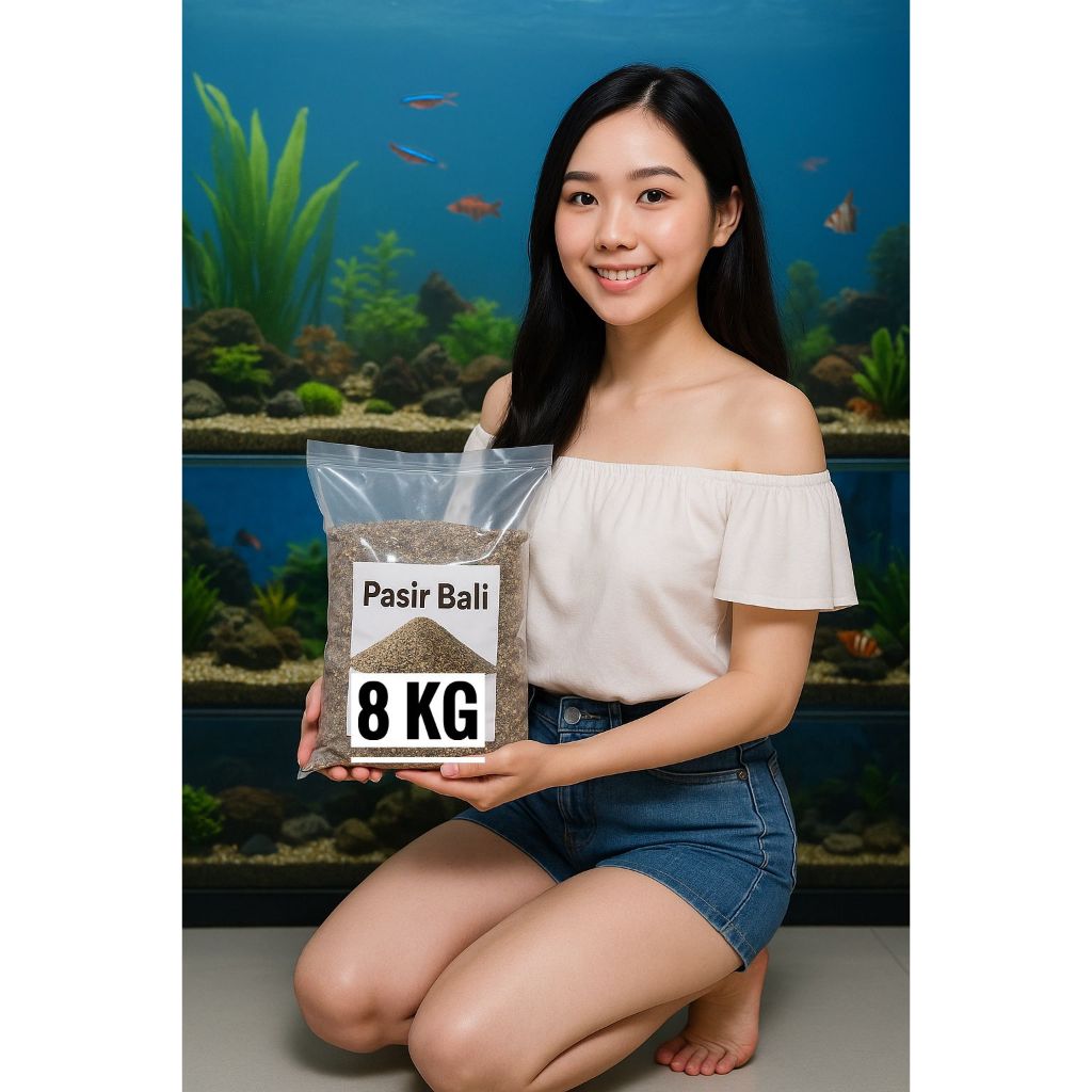 8 KG PASIR BALI-BLACK&WHITE-AQUASCAPE-AQUARIUM-PENJERNIH AIR-PREMIUM-HALUS