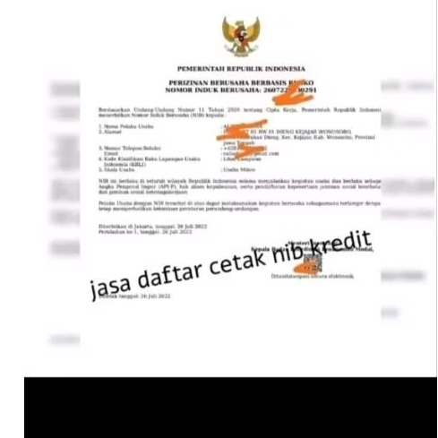 

nib pribadi||nomer induk berusaha||proses cepat||