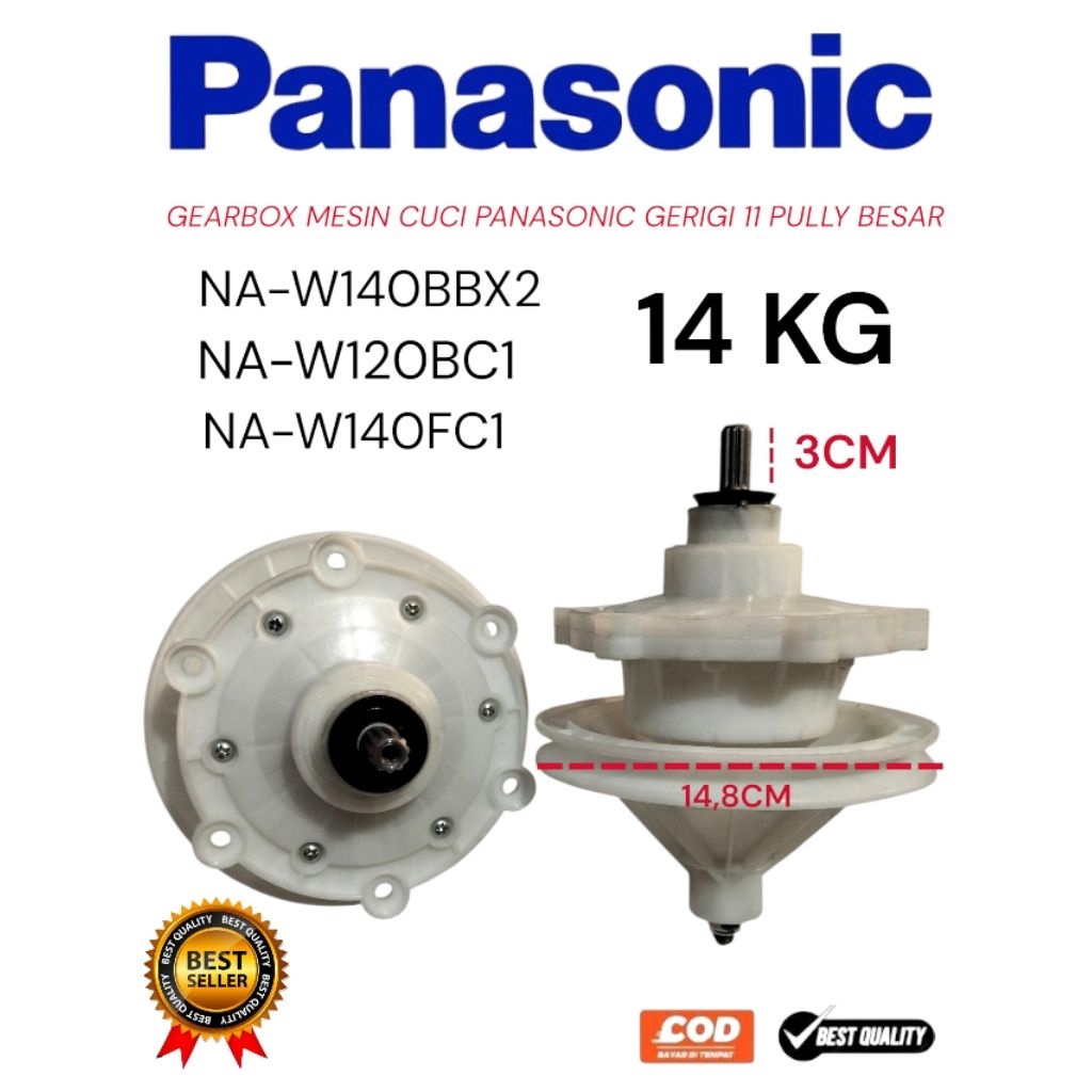 gearbox/girbox mesin cuci 2 tabung Panasonic 14 KG gerigi 11 NA-W120BC1/NA-WA140BBX2