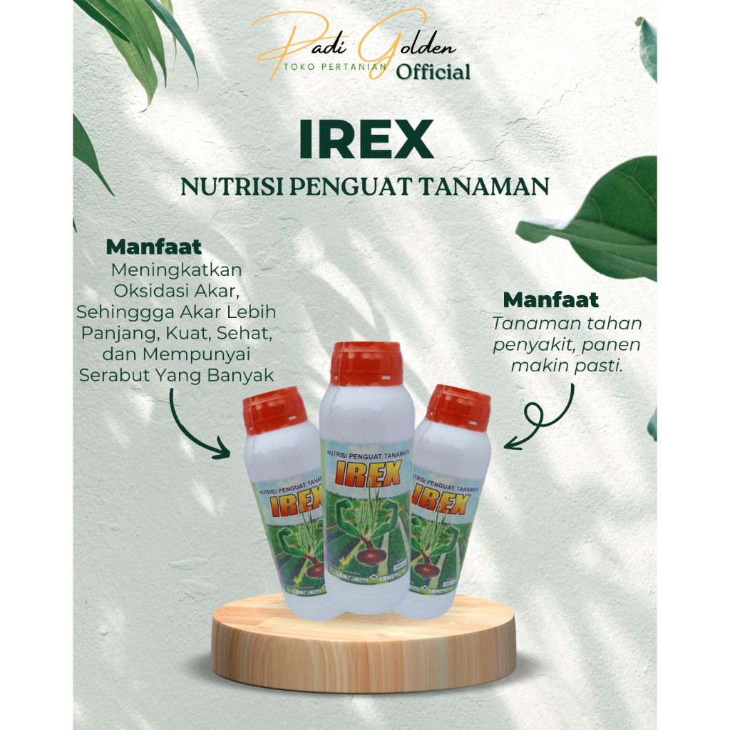 Pupuk Nutrisi Tanaman IREX 500ml - Mencegah Moler, Padi Rebah, Hasil Panen Melimpah