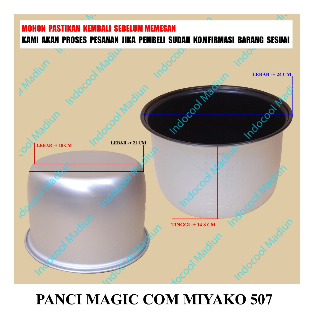 PMCM PANCI RICE COOKER / PANCI TEFLON MAGIC COM / PANCI MAGIC COM MIYAKO 507