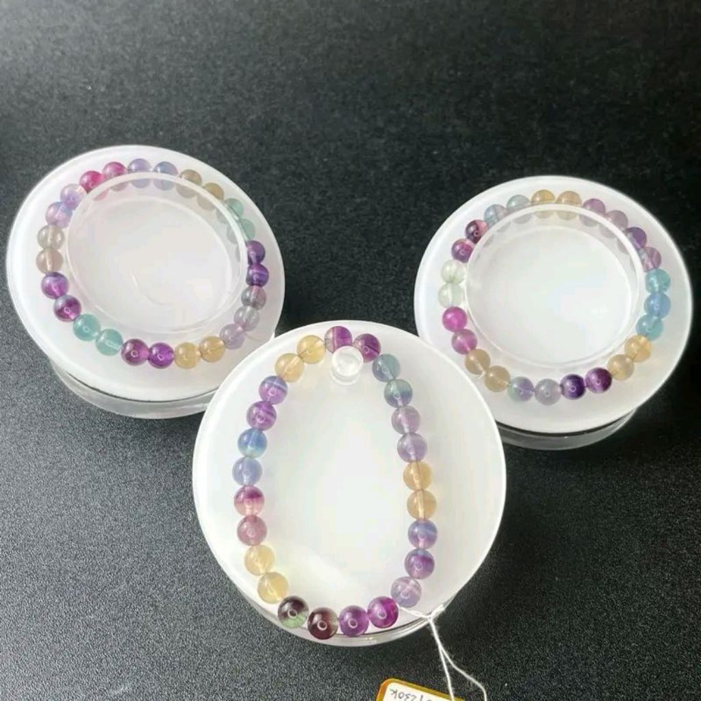 Fluorite natural crystal bracelet 