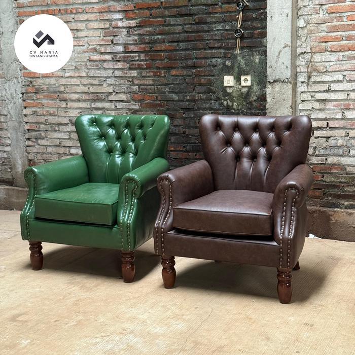 Sofa single minimalis sofa tamu chesterfield modern