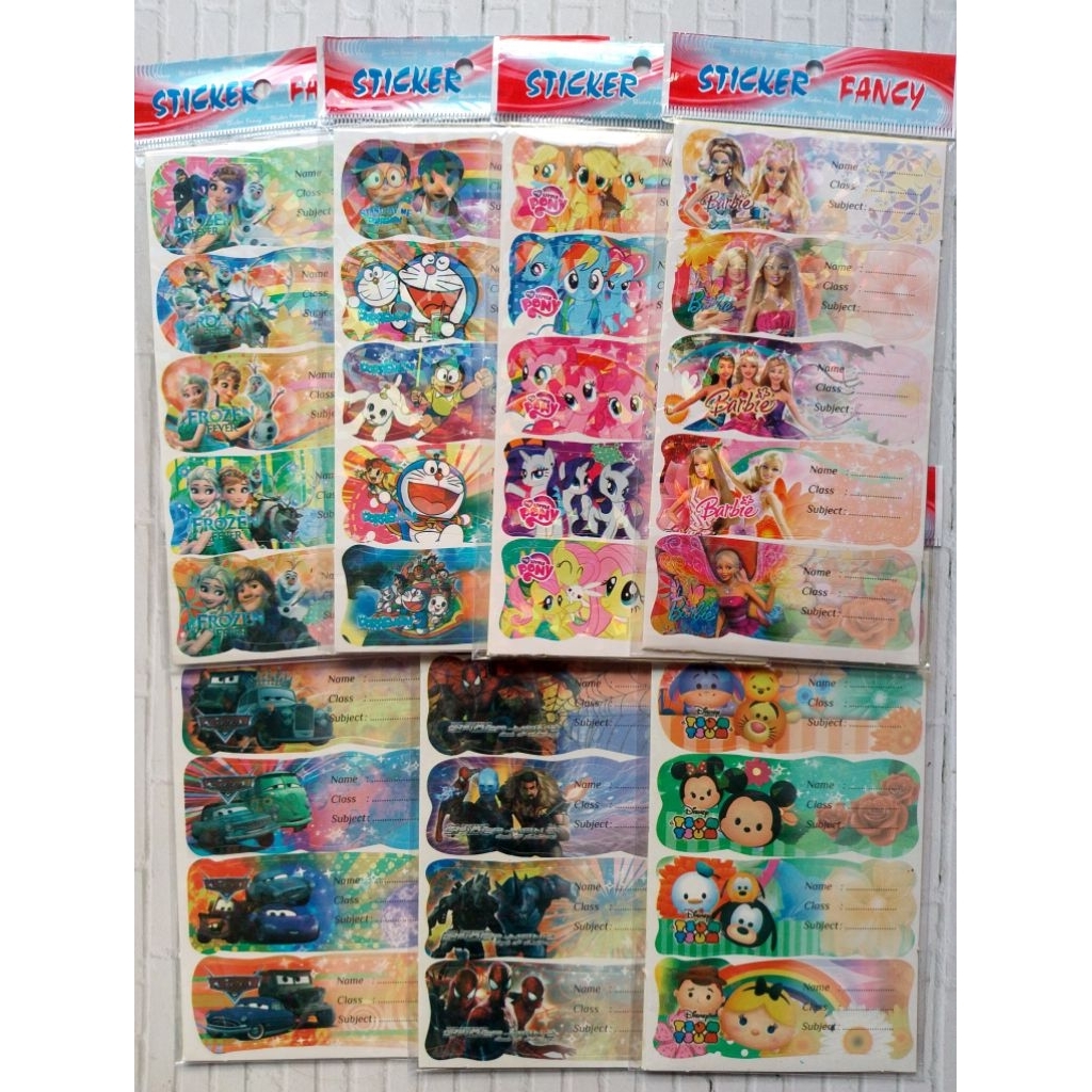 

(30PC)STIKER BUKU / LABEL NAMA / STIKER MOTIF CEWEK DAN COWOK