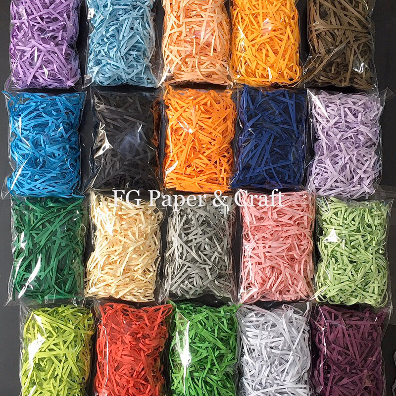 

SHREDDED PAPER KERTAS SERUT CACAH PACKING COLORED WARNA WARNI TISSUE PACKAGING AESTHETIC