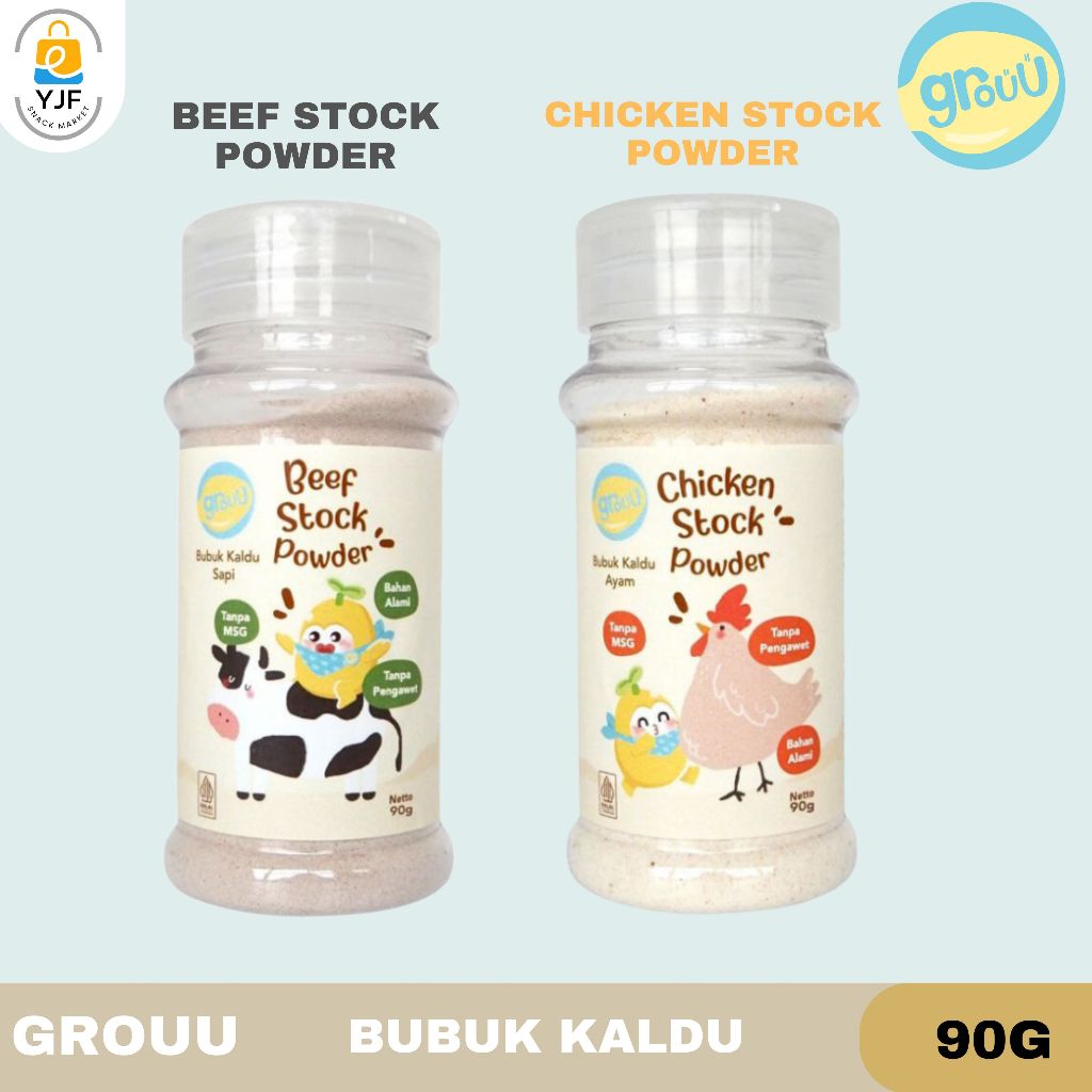 

Grouu Beef Stock Powder 90g - Bubuk Kaldu Sapi / Bumbu MPASI / Bumbu Masak / Untuk Bayi