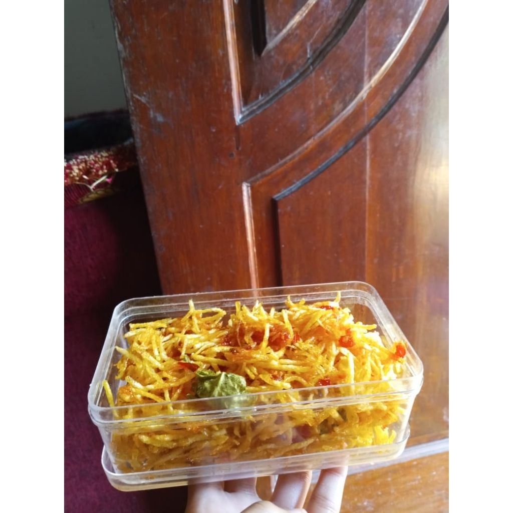 

PO 2 hari Kentang Mustofa kriuk pedas manis cemilan bisa untuk lauk 50 gram