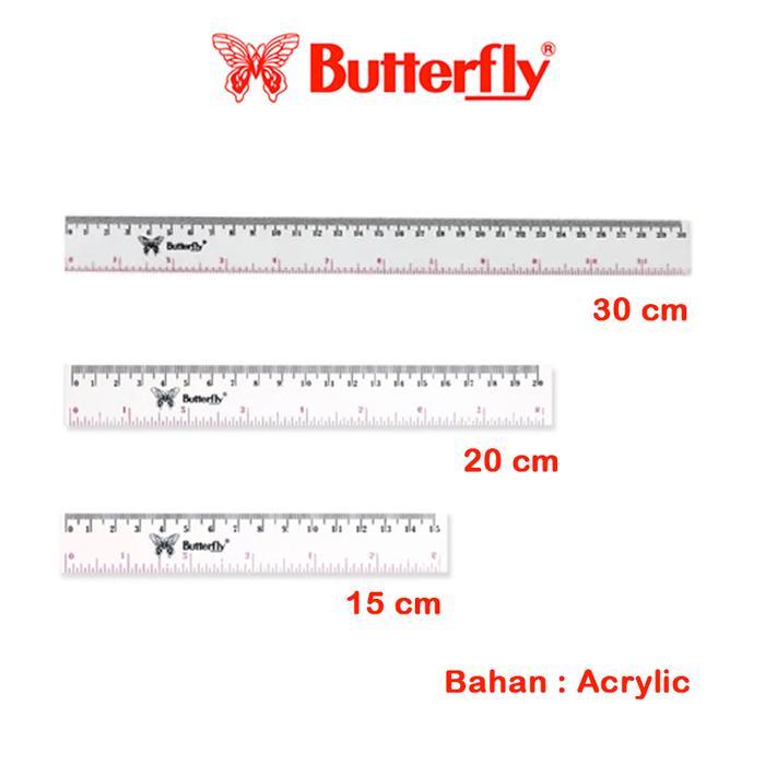 

Butterfly Penggaris Garisan Clear Transparan 15cm 20cm 30cm 40cm 50cm 100cm