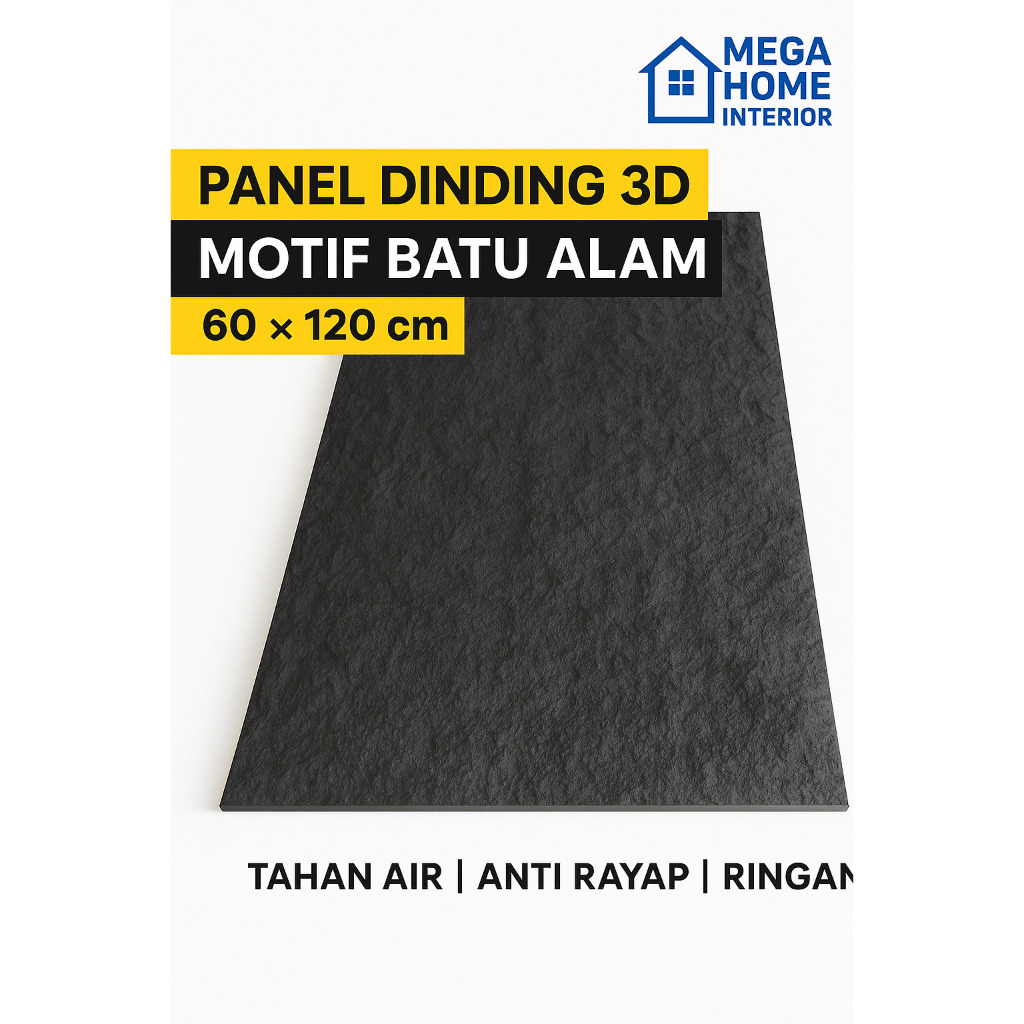 Panel Dinding Batu Alam - PU Stone 3D | Wall Panel Interior Eksterior Premium