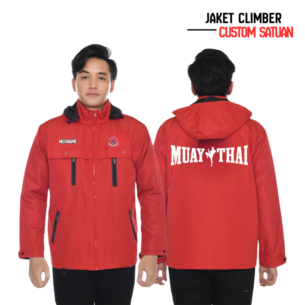 Jaket Custom Muaythai Wp Climber Parasut Custome Free Desain