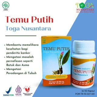 Kapsul Temu Putih Toga Nusantara Obat Herbal Kanker Tumor Temuputih / Temu Putih