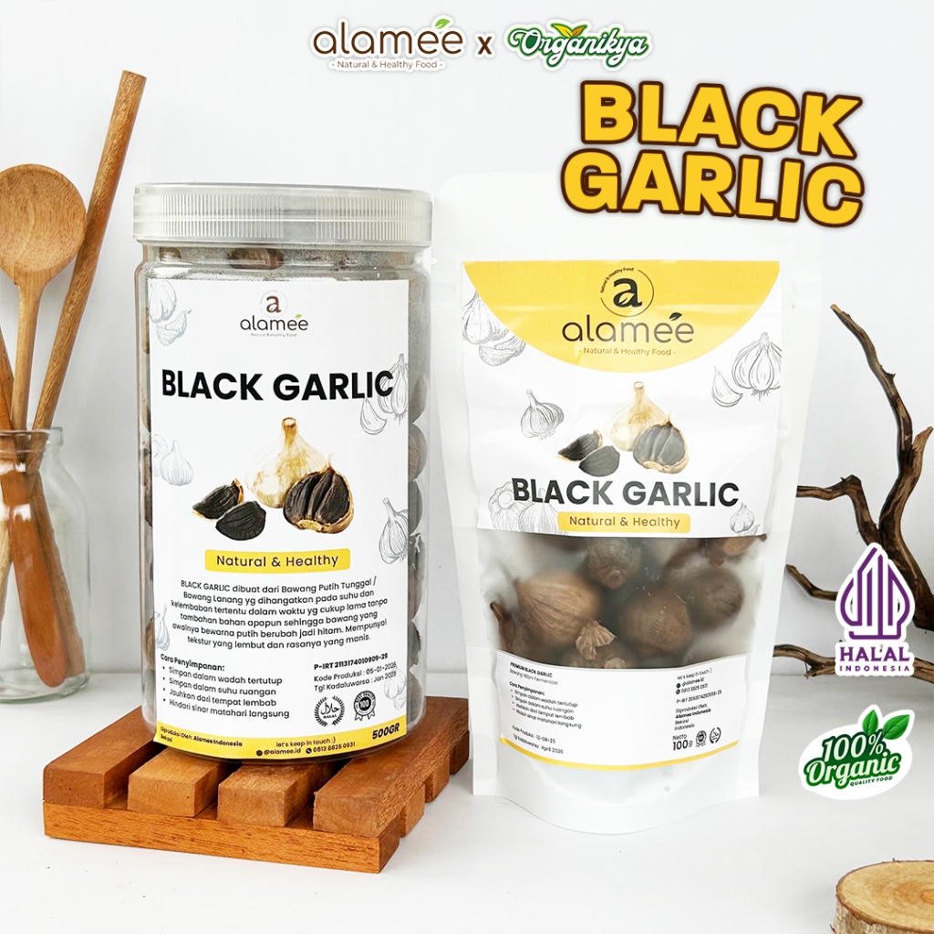 

ALAMEE Black Garlic Garlik Bawang Hitam Tunggal Kating Lanang Alami Natural organikya