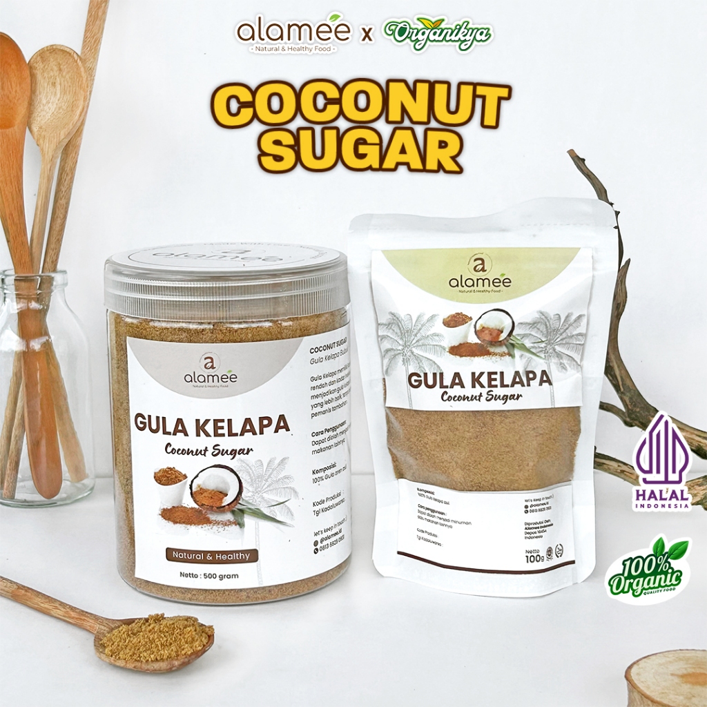 

ALAMEE Gula Semut Kelapa Organik Asli Bubuk Coconut Sugar Powder Natural Organic organikya