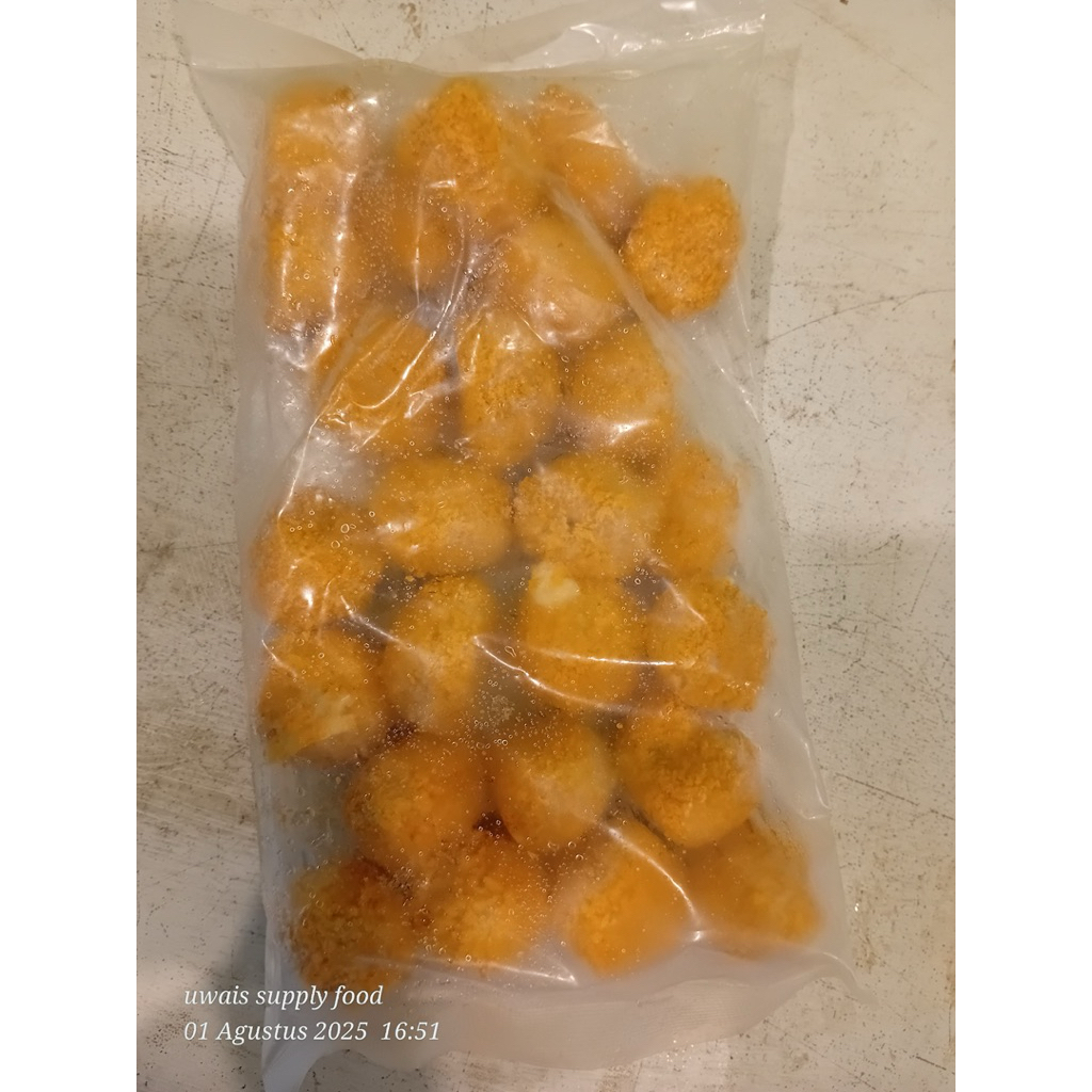 

PREMIUM Cheese Chicken Ball (Cheese Chicken Bites) Bola ayam keju 500 gr