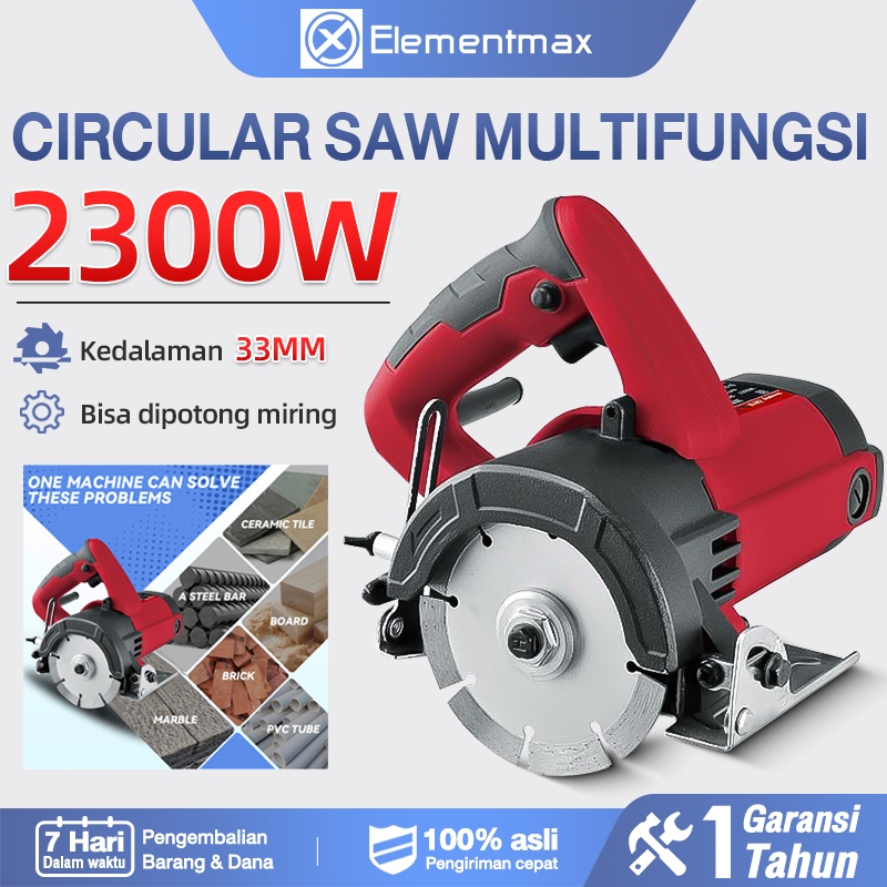 Elementmax Mesin Circular Saw Multifungsi Mesin Potong Kayu Gergaji Kayu Super Tajam Listrik Table S