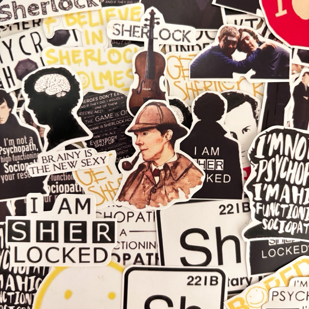 

Sherlock BBC Waterproof Sticker Pack include 26 pcs aesthetic vintage